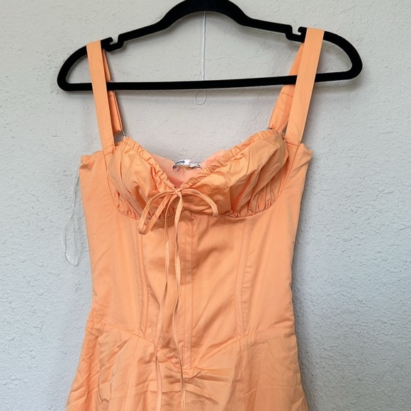 HOUSE OF CB 'Carmen' Tangerine Bustier‎ Sundress orange NWOT size XS - Picture 7 of 10